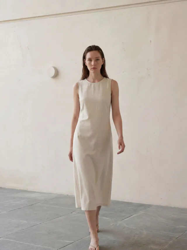 MyFashion Midi-jurk met Rugdetail Crème