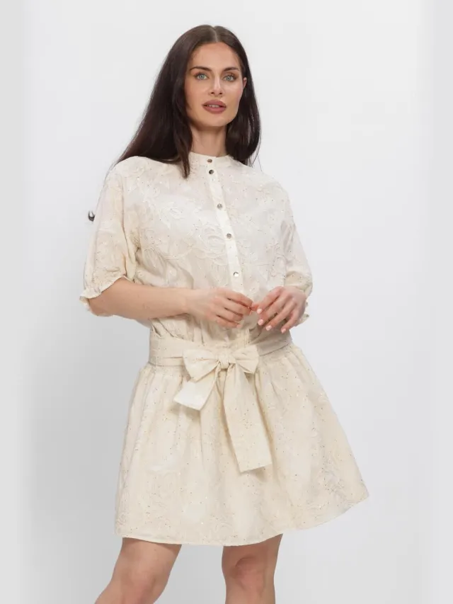 Liu Jo Dames Jurken Abito Ts Nav T.unita - Creme