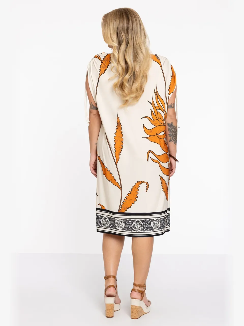 Yoek Jurk met koordjes | Beige, foto 3