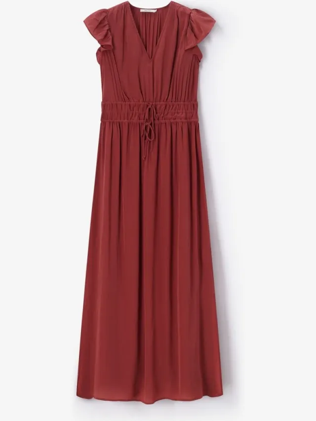 Sissy-Boy Donkerrode maxi jurk D.Rood