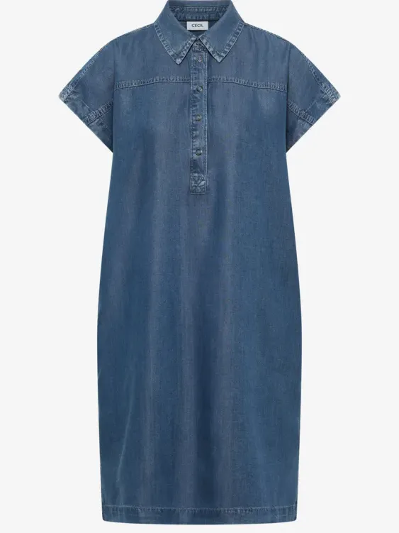 cecil Knie-lange jurk in denim-look, foto 2