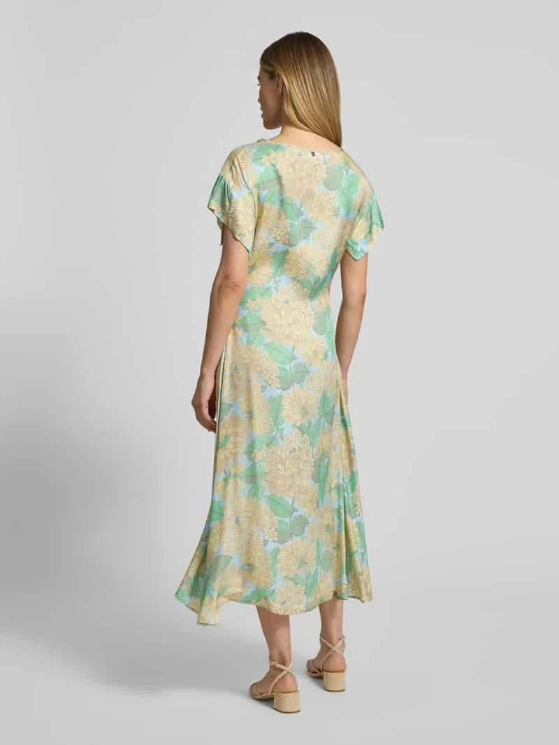 Rich & Royal Midijurk van viscose met ceintuur lichtblauw, foto 3
