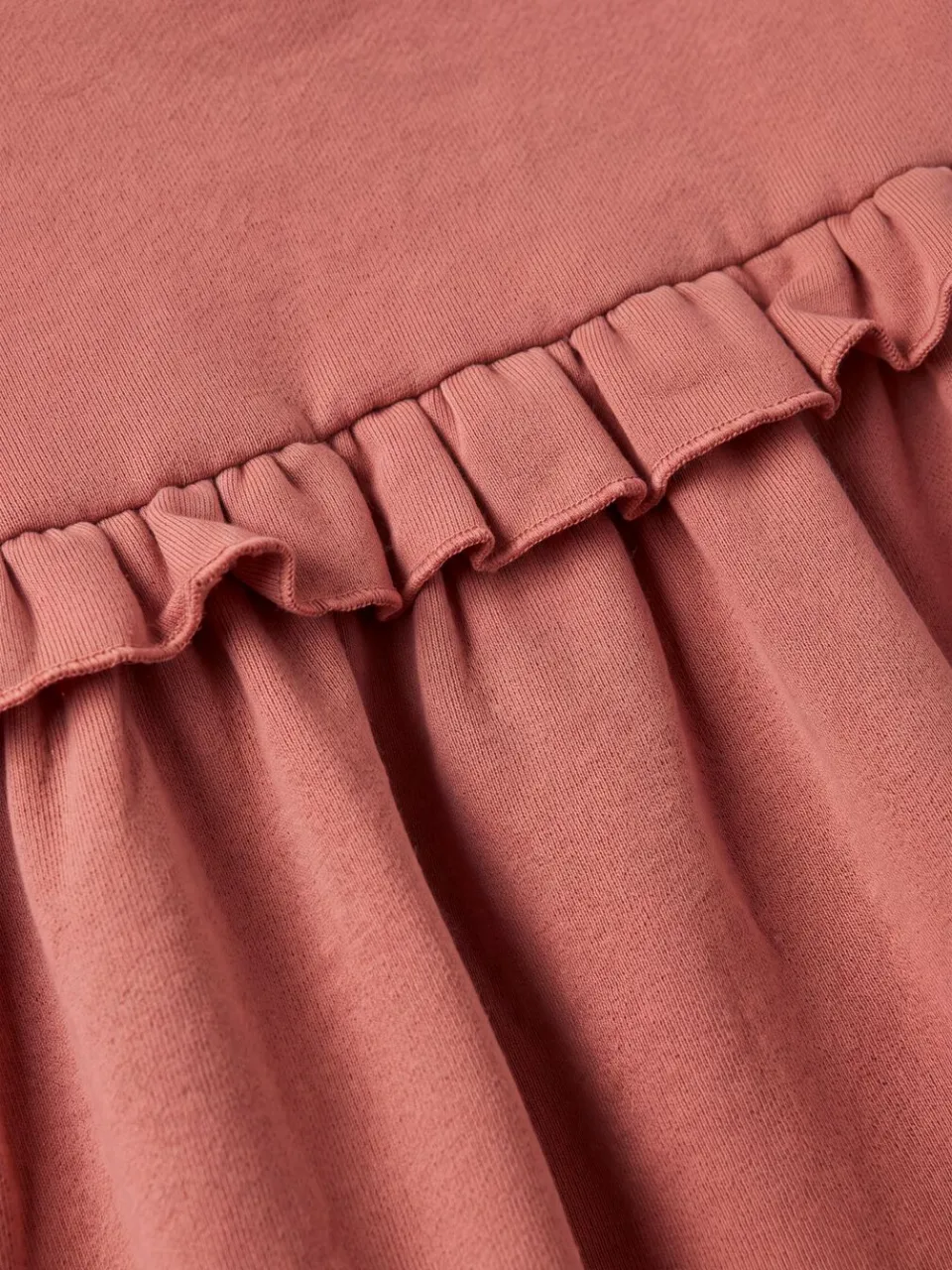 Lil' Atelier Nmfkilano sweatjurk met ruches oudroze, foto 3