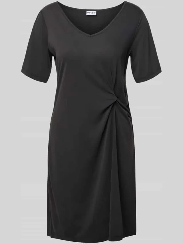 Pieces regular fit vrijetijdsjurk van viscosemix model 'ANORA' zwart, foto 2