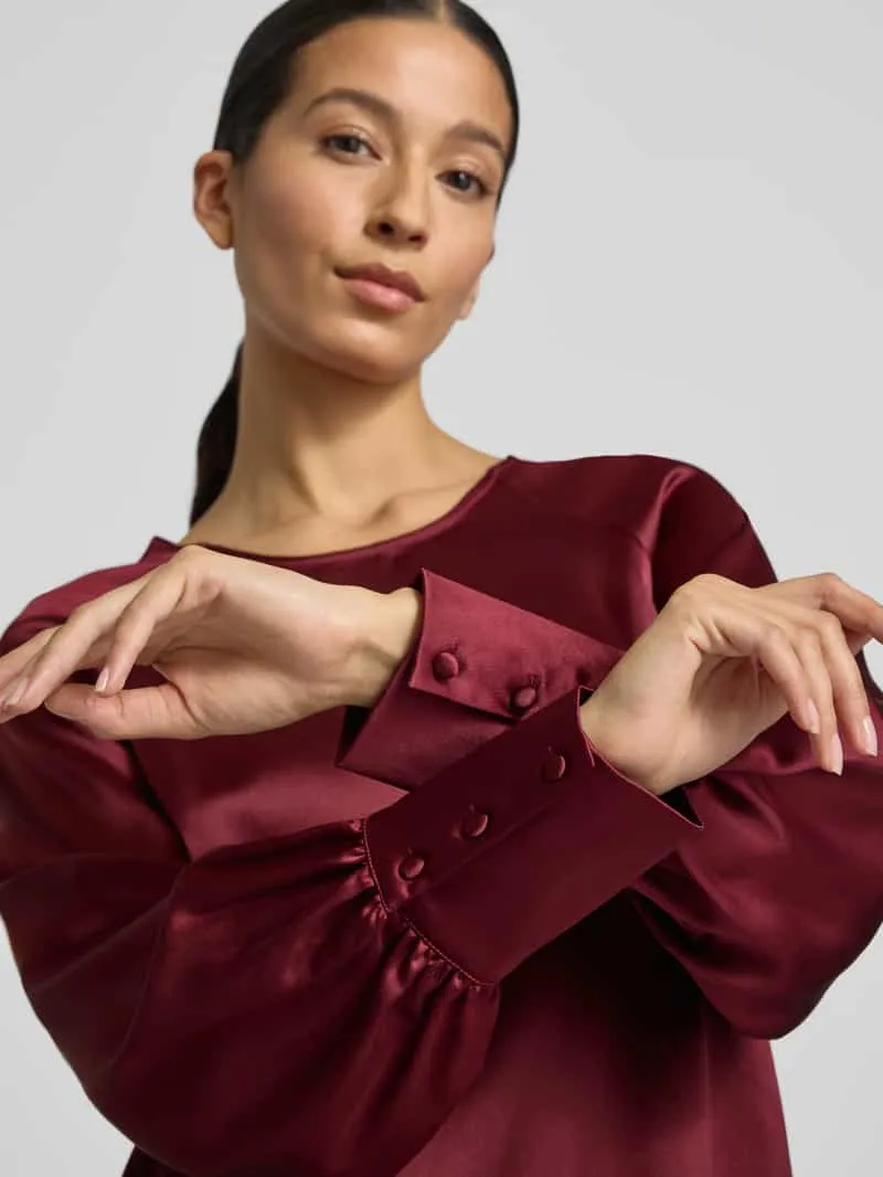 GUIDO MARIA KRETSCHMER WOMAN Knielange cocktailjurk met ronde hals, model 'Aurea' bordeaux, foto 4