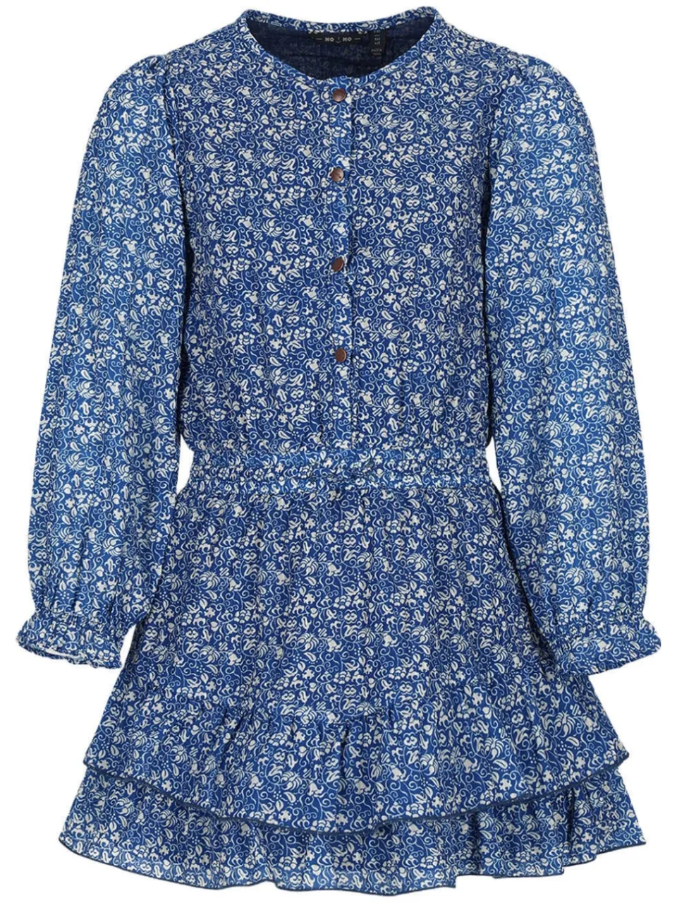 Nono Miggy A-lijn jurk met ruches blauw, foto 2