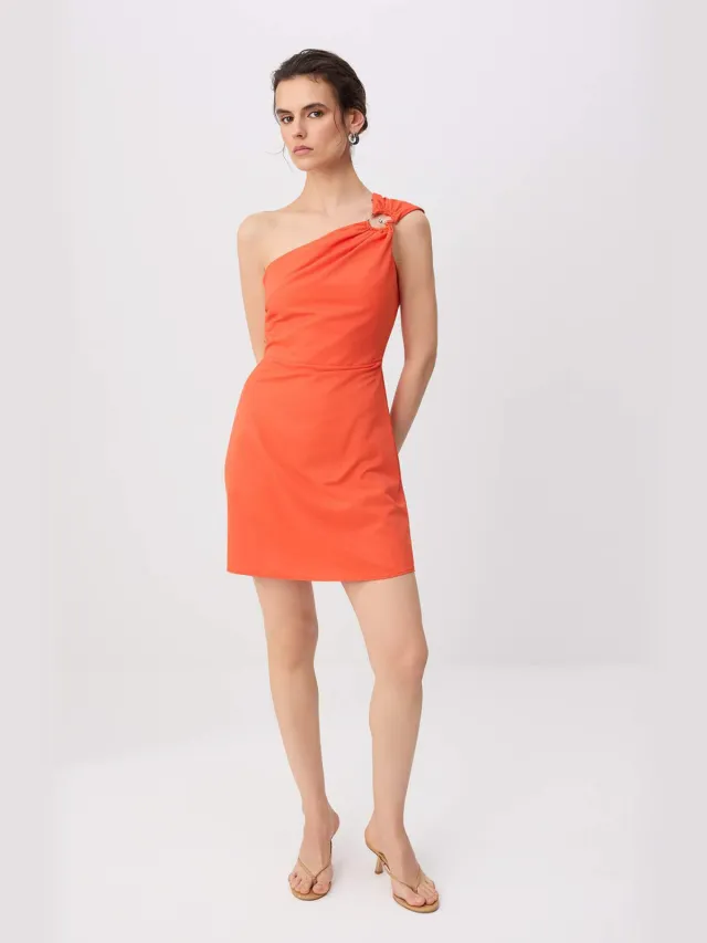 Trendyol TRENDYOLMİLLA Dames Rood Effen Kort / Mini Mouwloos A-lijn Jurken