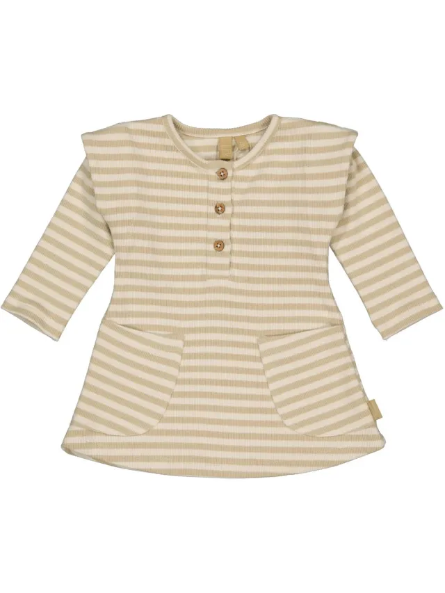 Levv Jurk Jadore Sand Stripe beige