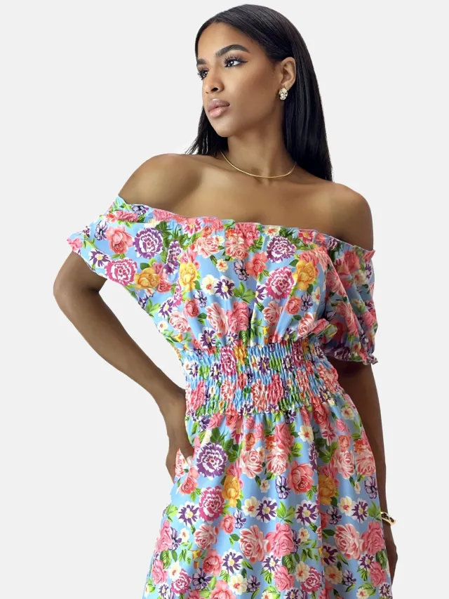 Elara Maxi-jurk Lichtblauw