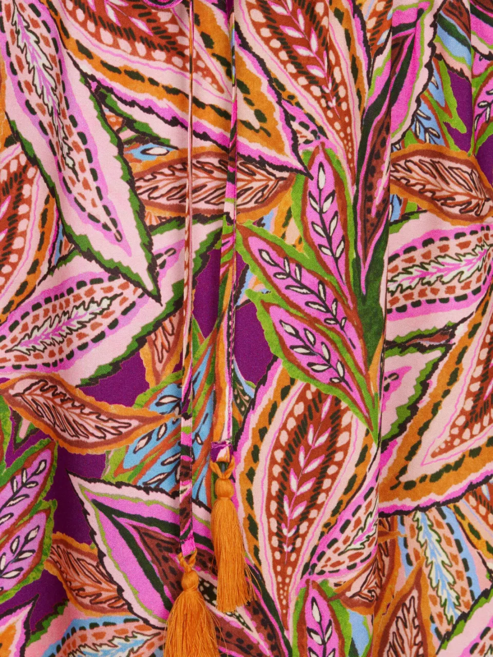 Miss Etam Plus viscose midi zomerjurk met print - oranje, foto 4