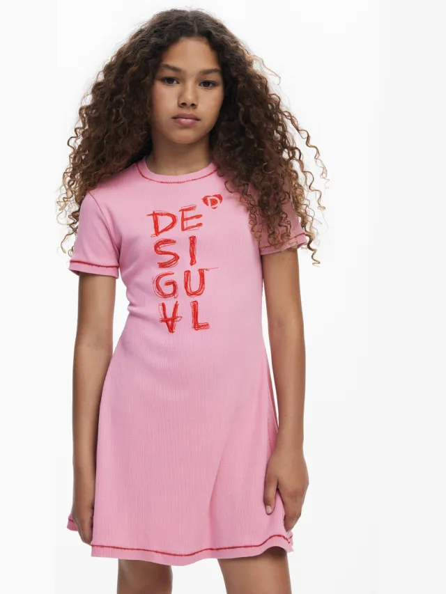 Desigual A-lijn jurk roze
