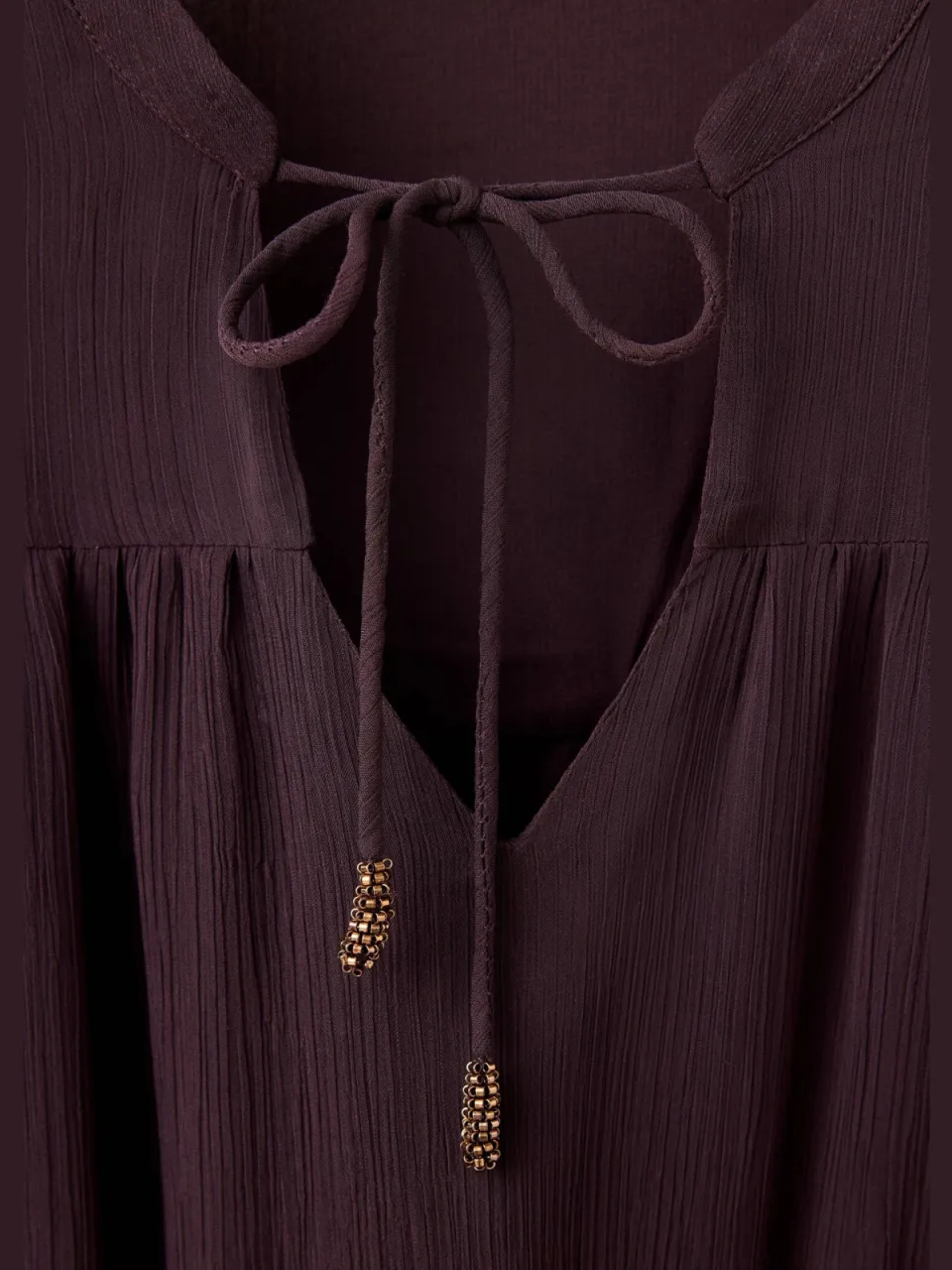 Mango TEEN midi blousejurk met borduursels - paars, foto 7