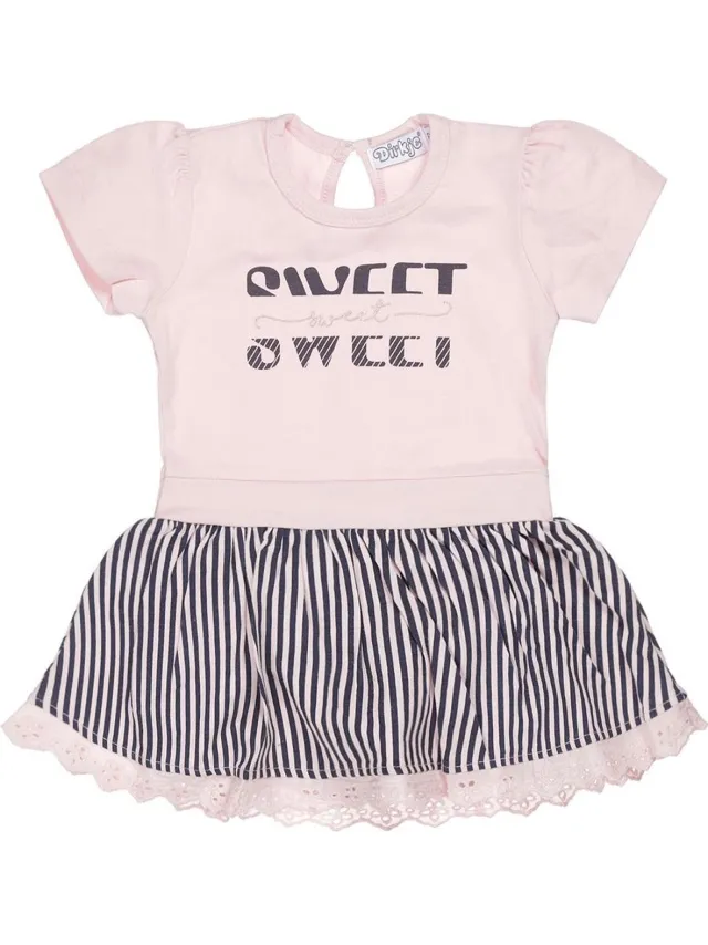 Dirkje V-SWEET Meisjes Jurk Pink