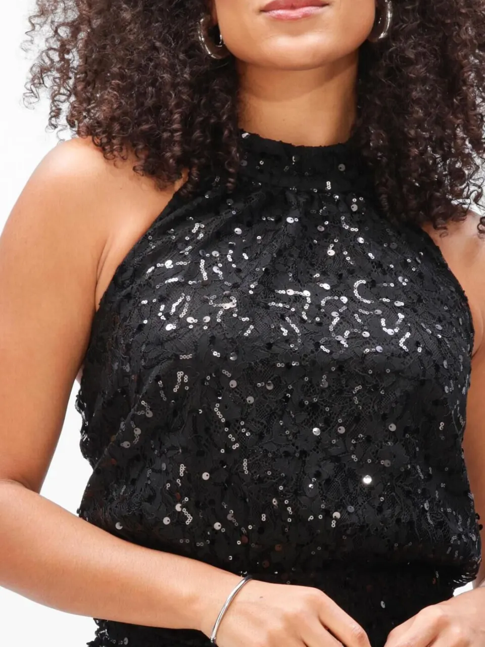 NEO NOIR Dames Jurken Azera Lace Dress - Zwart, foto 4