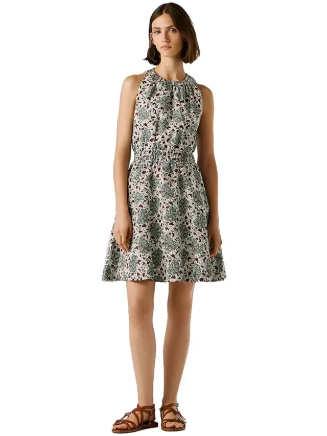 Pepe Jeans Cora Mouwloze Korte Jurk Veelkleurig XS Vrouw Hydro Green