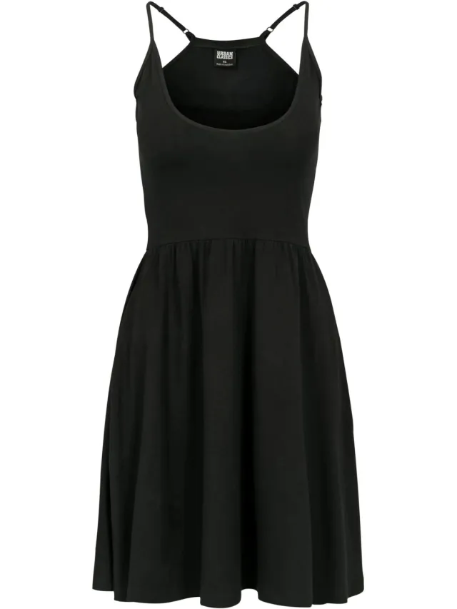 Urban Classics Dames/Dames Spaghettibandjurk (Zwart)