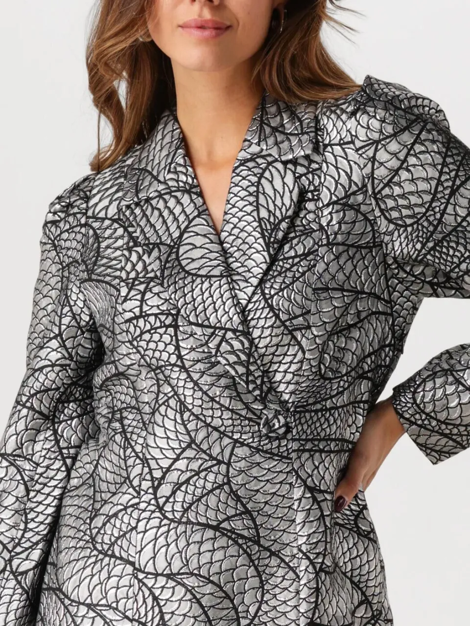 Y.A.S. YAS Dames Jurken Yassisi Ls Blazer Dress - Zilver, foto 4