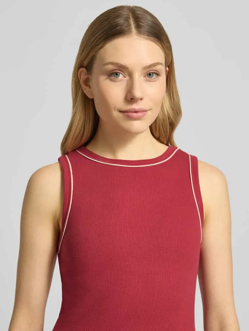 Jake*s Casual regular fit midi-jurk met ronde hals rood, foto 4