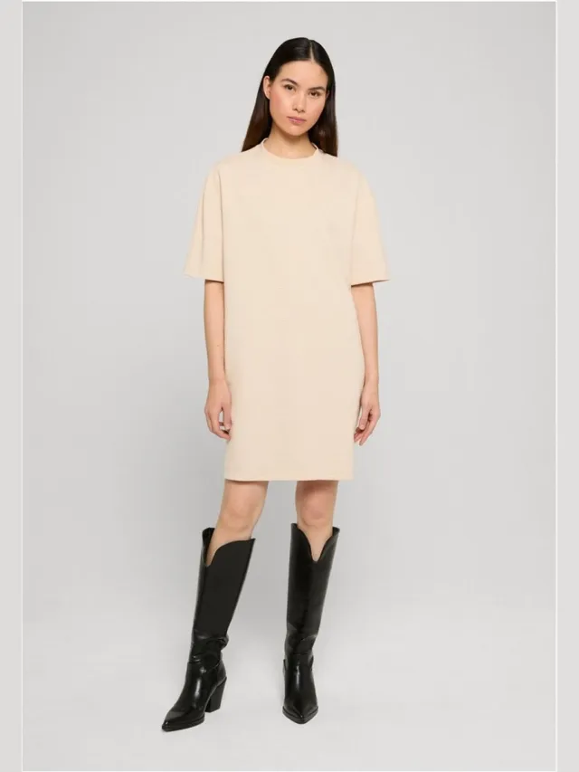 Urban Classics Structured Jersey Tee Korte jurk - S - Grijs