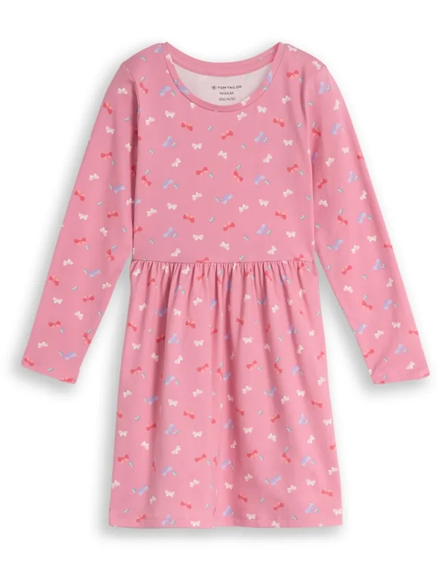 Tom Tailor Minijurk met patroon - pink mini butterfly design