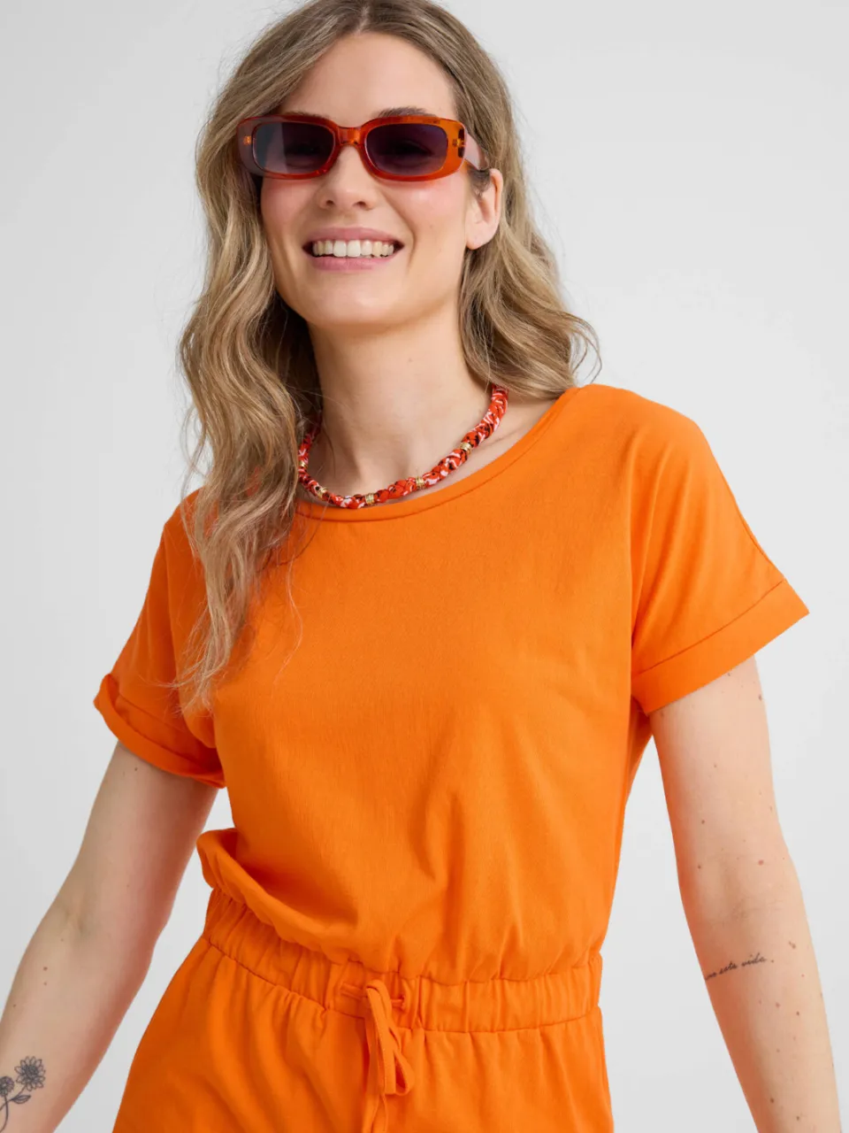 Anytime T-shirtjurk oranje, foto 4
