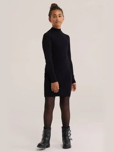 WE Fashion gebreide bodycon jurk zwart, foto 3