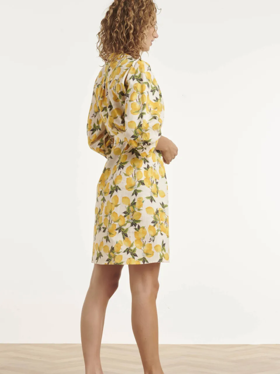Smashed Lemon zomerjurk met print - geel, foto 3