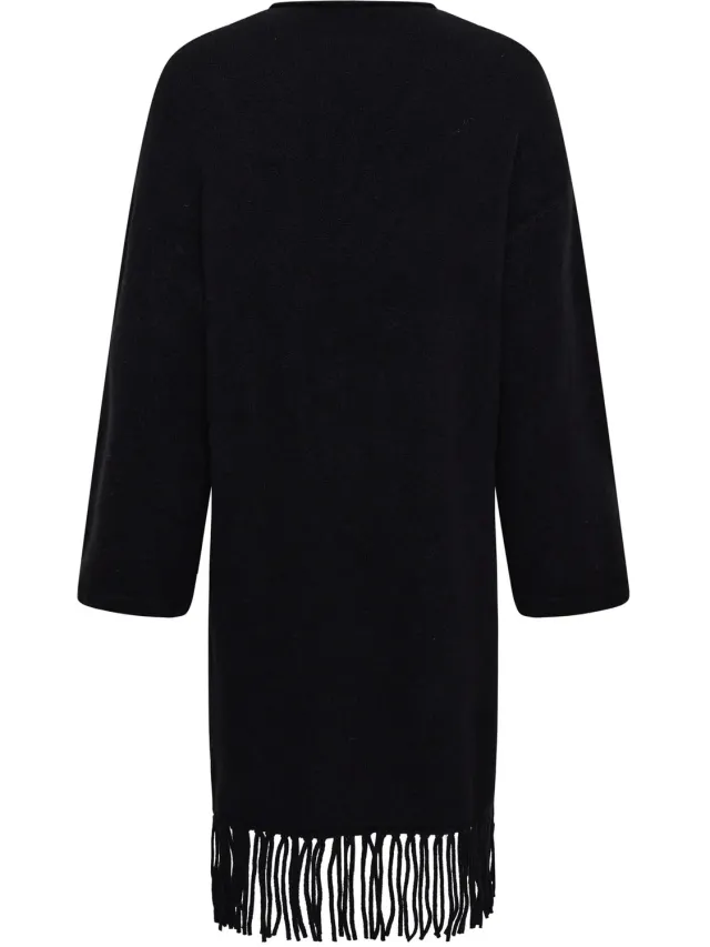 SOAKED IN LUXURY Korte jurk met lange mouwen voor vrouwen Soaked in Luxury Slhedaya zwart