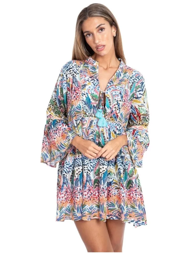 Isla Bonita By Sigris Korte Jurk Isla Bonita By Sigris Korte Jurk Blauw