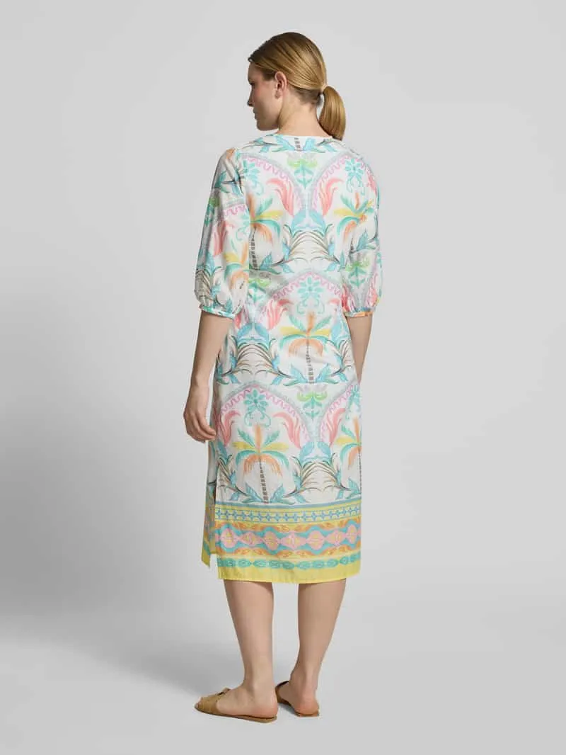Emily Van den Bergh relaxed fit midi-jurk met druppelvormige hals offwhite, foto 3