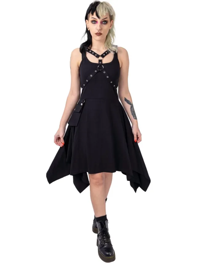 Heartless Unpleasant Dreams Dames Midi-jurk - zwart