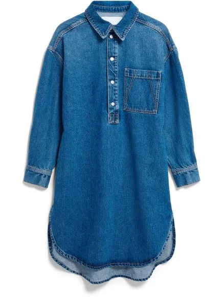 ARMEDANGELS oversized spijkerjurk jeansblauw, foto 3