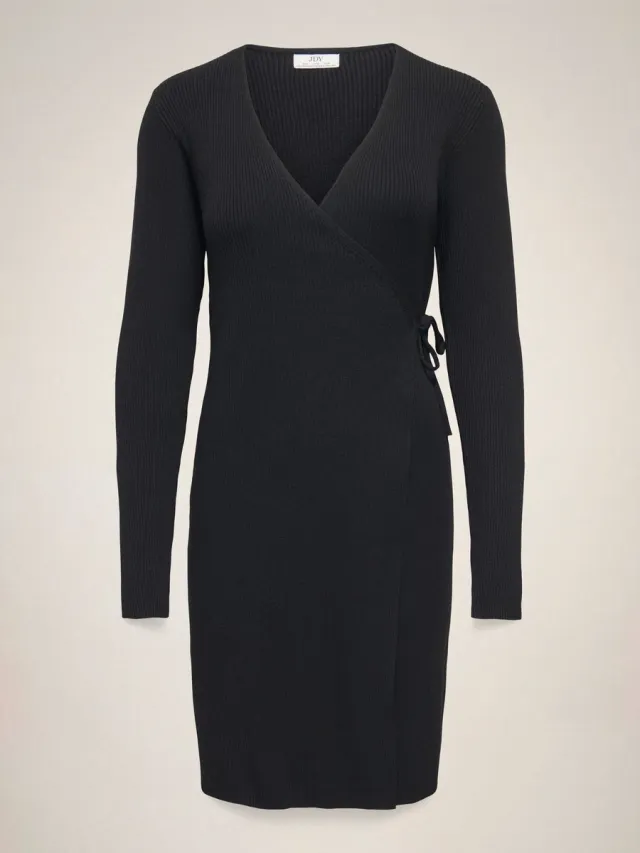 JDY Gebreide jurk JDYPRIME Korte jurk Black