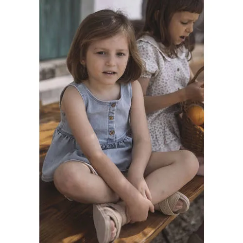 Lil' Atelier mouwloze top light blue denim, foto 3