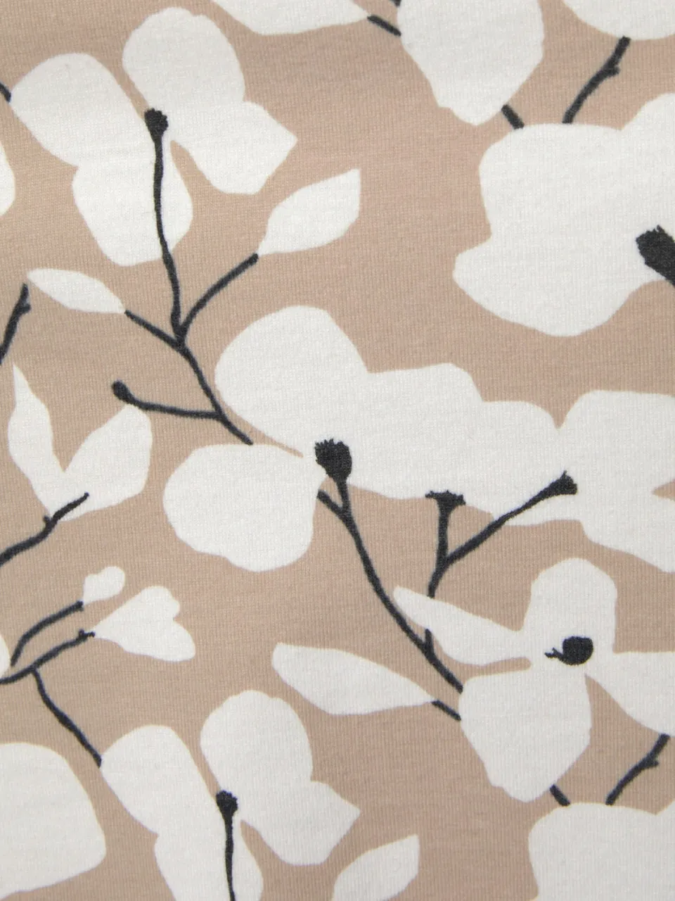 Jersey jurk beige/crème bedrukt, foto 2