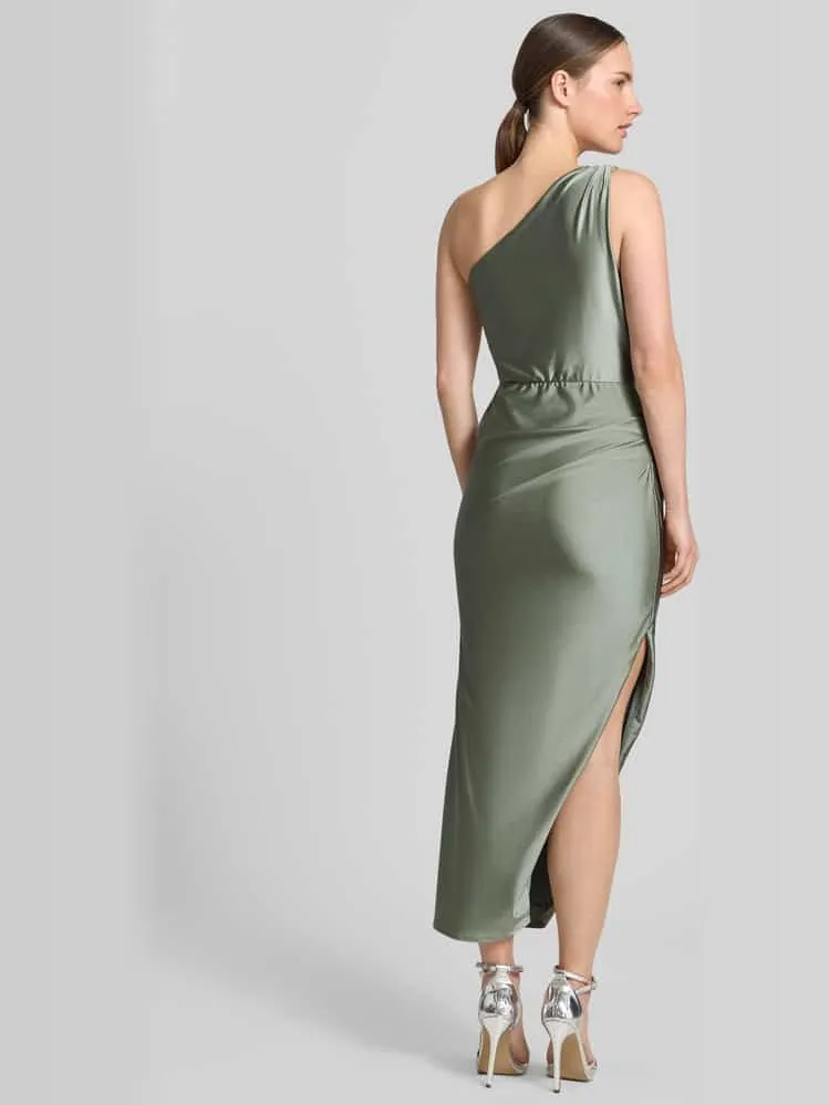 Swing Cocktailjurk in one-shoulder look lichtgroen, foto 3