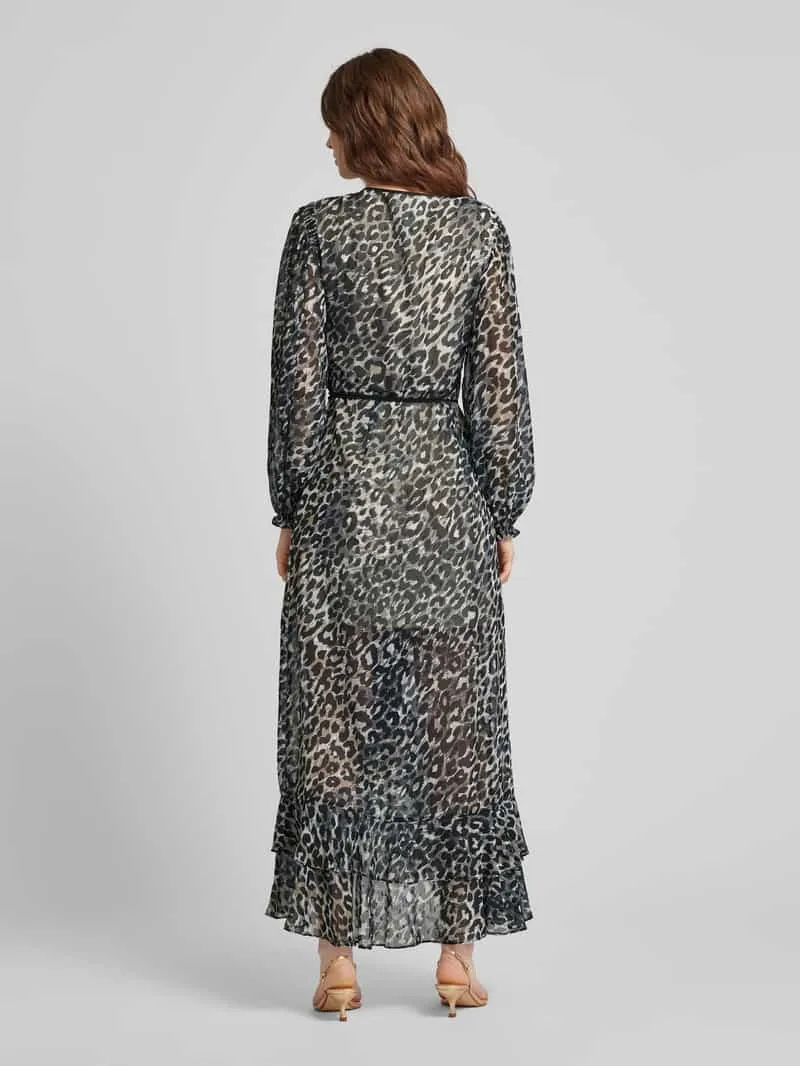 Guess Maxi-jurk in wikkellook, model 'FELISIA' zwart, foto 3