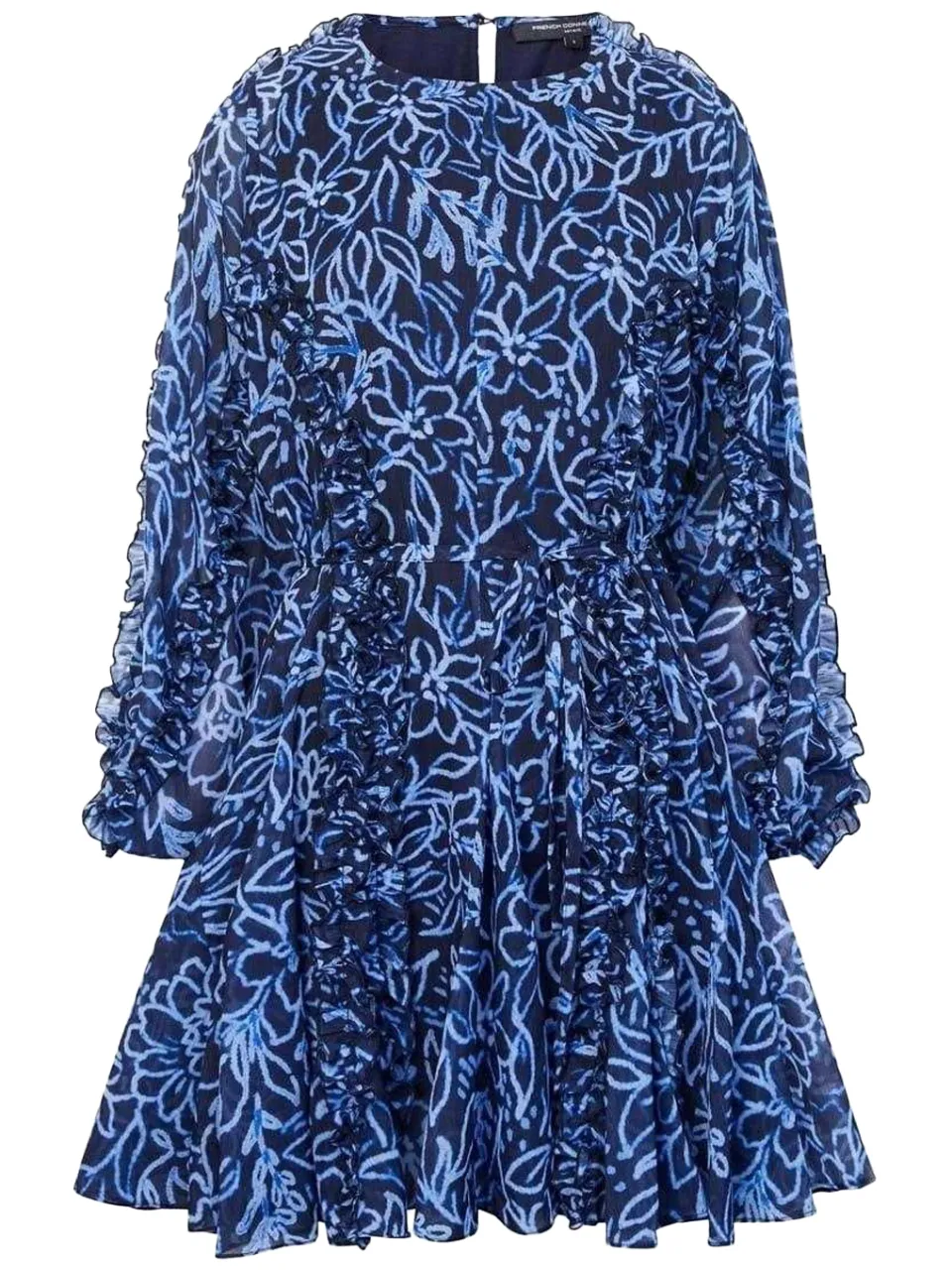 French Connection Mini-jurk met ronde hals en abstract bloemenpatroon voor dames (Marine), foto 2