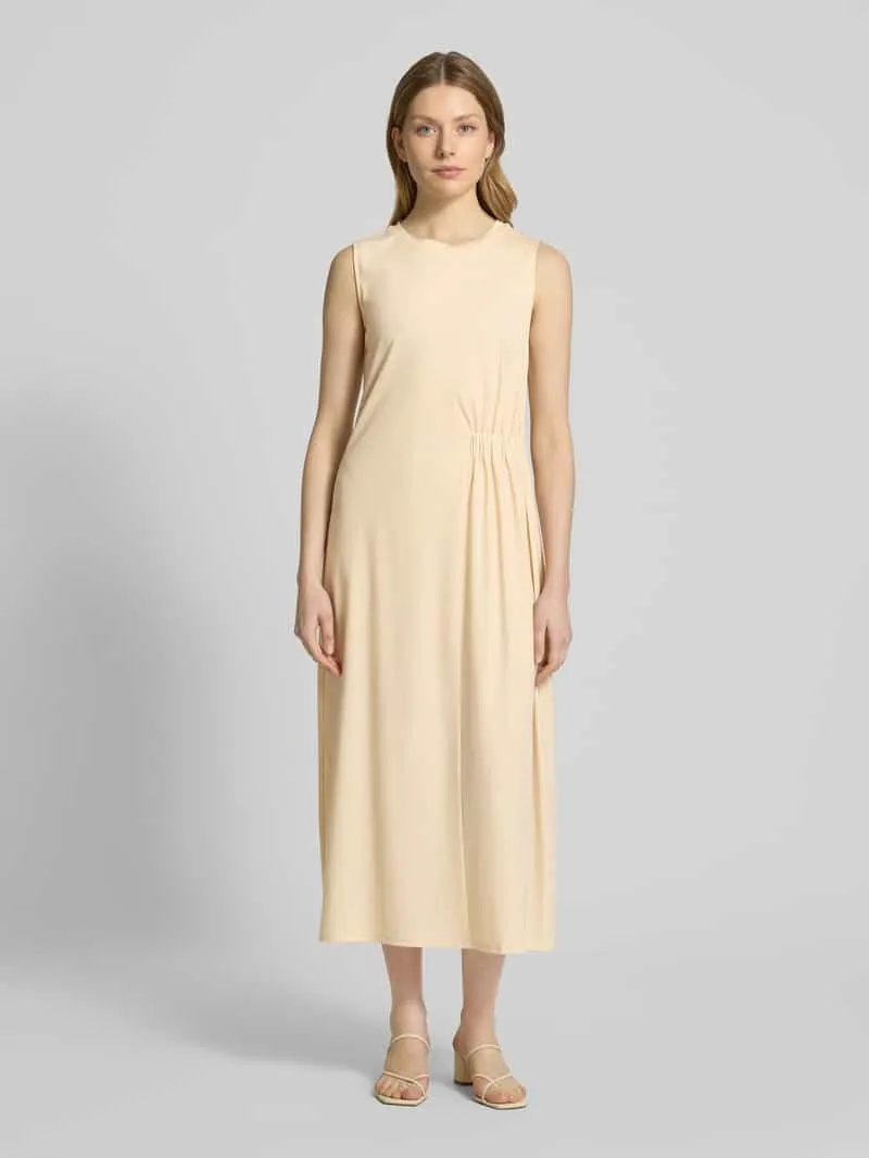 Max Mara Midi-jurk met plooien opzij, model 'TENEBRE' Offwhite