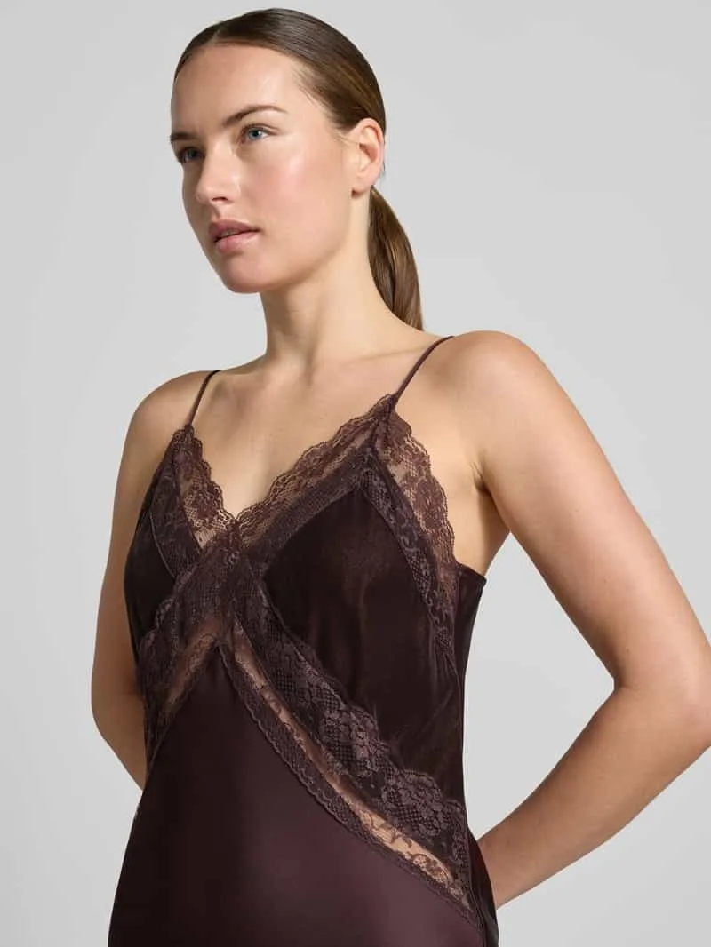 Stefanel Slim fit jurk met viscose chocoladebruin, foto 2
