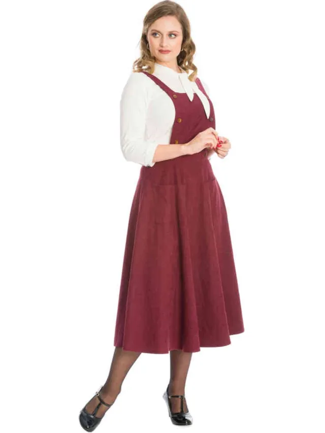 Dancing Days LIFES A PEACH PINAFORE Flare jurk - L - Paars