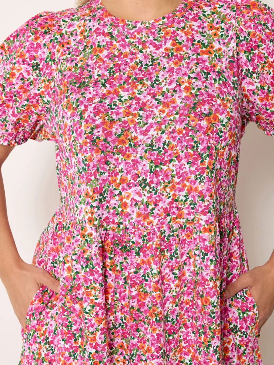 Yours Roze Zomerjurk Met Bloemenprint, foto 4