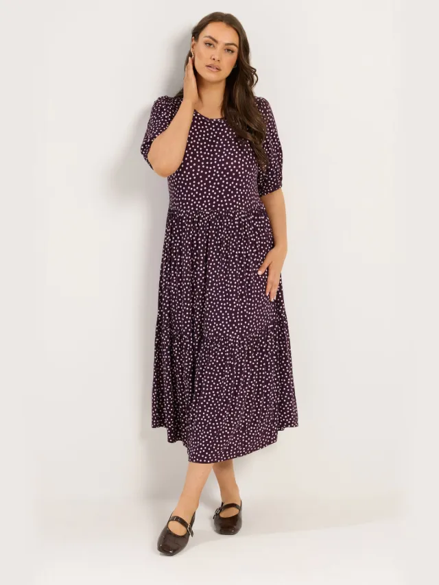 Yours Maxijurk Met Stippen Purple