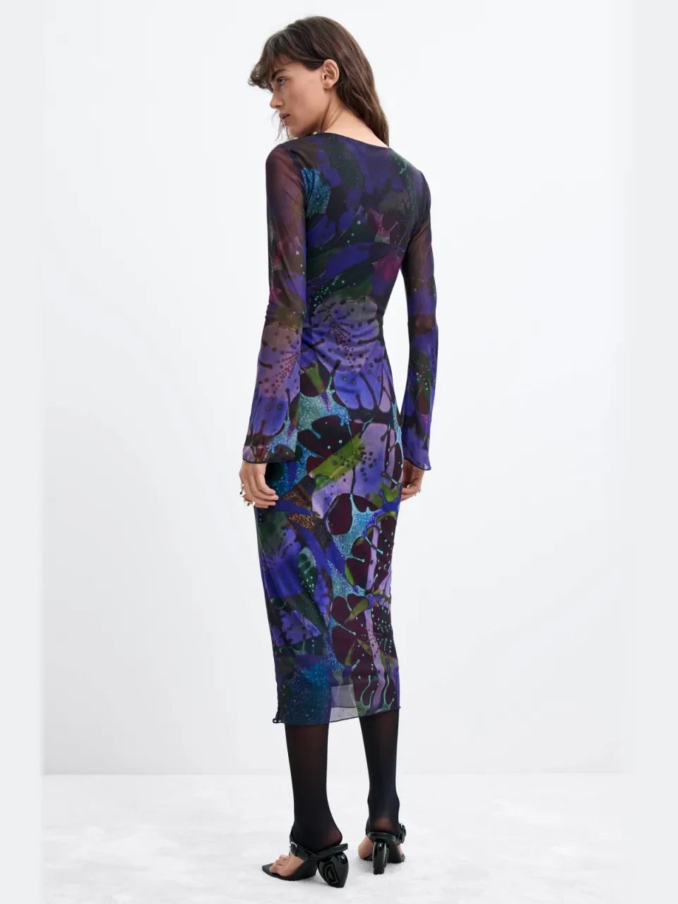 Desigual midi jurk met print meerkleurig multi, foto 3