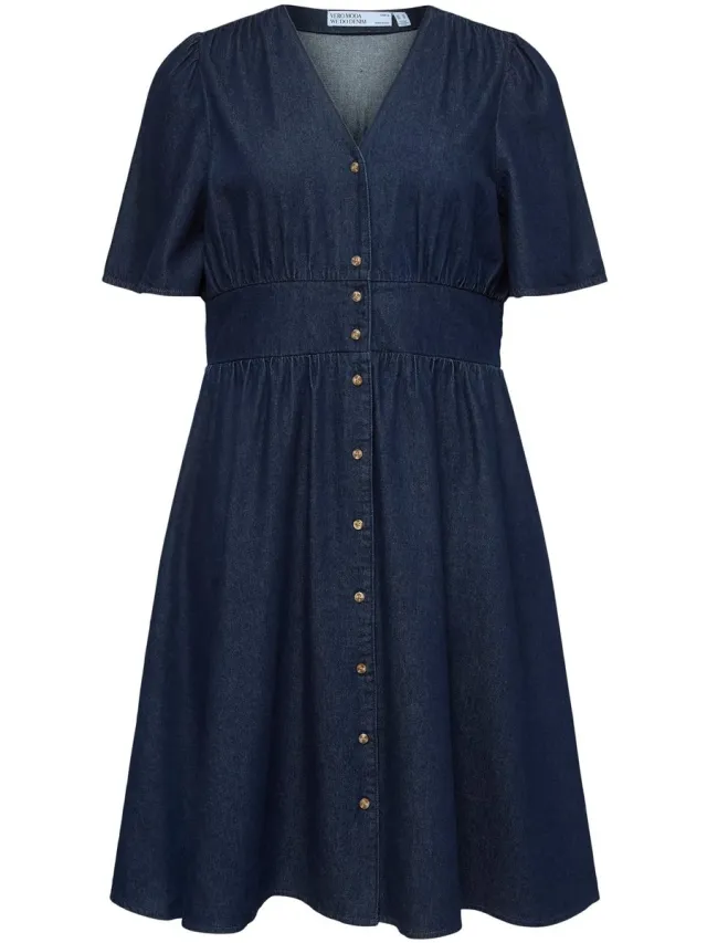 Vero Moda Curve Denim jurk VMCMELANEY Midi-jurk
