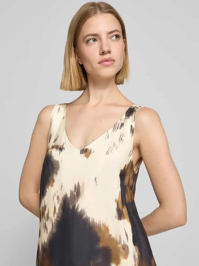 Smith and Soul midi-jurk van viscose in all-over look lichtbruin, foto 5