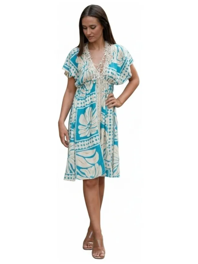 Isla Bonita By Sigris Korte Jurk Isla Bonita By Sigris Korte Jurk Blauw