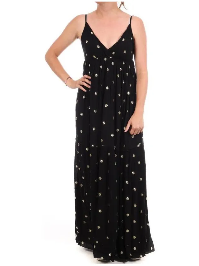 Goa Lange Jurk Goa Robe Zwart