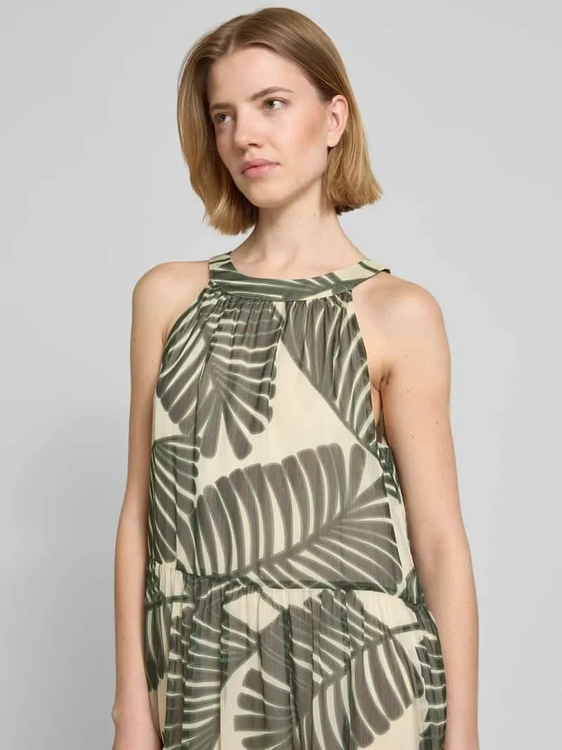 Christian Berg Woman Selection relaxed fit midi-jurk met florale all-over print zand, foto 3