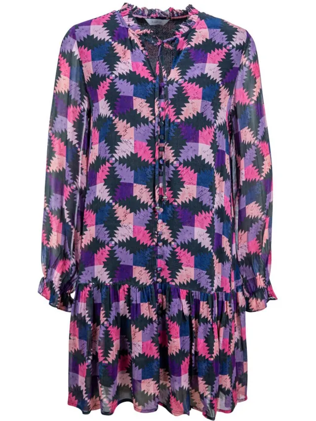 FrogBox • zigzag jurk • Roze